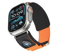 GANYUU Correa de reloj de nailon de alta densidad para Apple Watch Band de 49 mm, 45 mm, 44 mm, correas de goma para reloj de 10ª 46 mm, 42 mm, correa deportiva de montañismo, S10 42mm, Ágata