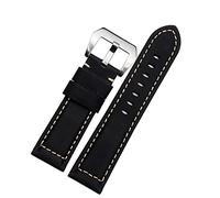 GANYUU Correa de reloj de piel auténtica para Panerai PAM111 441 de 20 mm, 22 mm, 24 mm, 26 mm, correa de piel de vacuno para reloj Panerai PAM111 441, 24mm, Ágata
