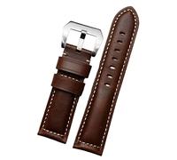 GANYUU Correa de reloj de piel auténtica para Panerai PAM111 441 de 20 mm, 22 mm, 24 mm, 26 mm, correa de piel de vacuno para reloj Panerai PAM111 441, 20mm, Ágata
