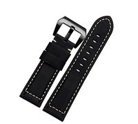 GANYUU Correa de reloj de piel auténtica para Panerai PAM111 441 de 20 mm, 22 mm, 24 mm, 26 mm, correa de piel de vacuno para reloj Panerai PAM111 441, 20mm, Ágata