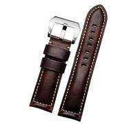 GANYUU Correa de reloj de piel auténtica para Panerai PAM111 441 de 20 mm, 22 mm, 24 mm, 26 mm, correa de piel de vacuno para reloj Panerai PAM111 441, 22mm, Ágata