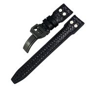 GANYUU Correa de reloj de piel auténtica tejida con remaches de 20 mm, 21 mm, 22 mm, para IWC Big Pilot Portugieser Pilot IW3777, 22mm, Ágata