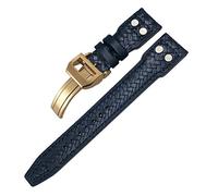 GANYUU Correa de reloj de piel auténtica tejida con remaches de 20 mm, 21 mm, 22 mm, para IWC Big Pilot Portugieser Pilot IW3777, 21mm, Ágata