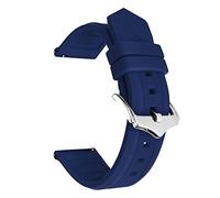GANYUU Correa de reloj de silicona de 16mm, 18mm, 19, 20mm, 21 y 22mm, pulsera Universal de goma de liberación rápida para buceo deportivo, accesorios de correa(Blue,19mm)