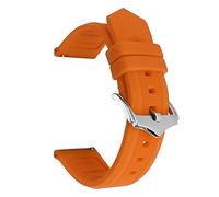 GANYUU Correa de reloj de silicona de 16mm, 18mm, 19, 20mm, 21 y 22mm, pulsera Universal de goma de liberación rápida para buceo deportivo, accesorios de correa(Orange,22mm)