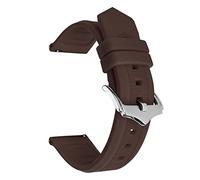 GANYUU Correa de reloj de silicona de 16mm, 18mm, 19, 20mm, 21 y 22mm, pulsera Universal de goma de liberación rápida para buceo deportivo, accesorios de correa(Brown,22mm)
