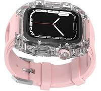 GANYUU Correa de reloj de silicona transparente de 44 mm, 45 mm, 49 mm, para Apple Watch 8, 7, 6, 5, 4 SE, kit de funda deportiva para mujer, accesorios de repuesto para reloj, 49mm, Ágata
