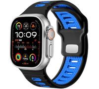 GANYUU Correa de reloj deportiva para Apple Watch Ultra 2/Ultra Band para hombre de 49 mm, 45 mm, 44 mm y 42 mm, correa de repuesto de silicona compatible con iWatch Series SE 9, 8 y 7(X)