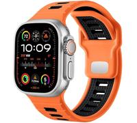 GANYUU Correa de reloj deportiva para Apple Watch Ultra 2/Ultra Band para hombre de 49 mm, 45 mm, 44 mm y 42 mm, correa de repuesto de silicona compatible con iWatch Series SE 9, 8 y 7(C)