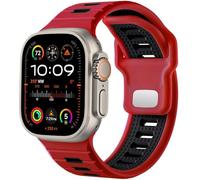 GANYUU Correa de reloj deportiva para Apple Watch Ultra 2/Ultra Band para hombre de 49 mm, 45 mm, 44 mm y 42 mm, correa de repuesto de silicona compatible con iWatch Series SE 9, 8 y 7(T)