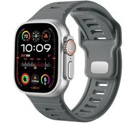 GANYUU Correa de reloj deportiva para Apple Watch Ultra 2/Ultra Band para hombre de 49 mm, 45 mm, 44 mm y 42 mm, correa de repuesto de silicona compatible con iWatch Series SE 9, 8 y 7(U)