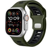 GANYUU Correa de reloj deportiva para Apple Watch Ultra 2/Ultra Band para hombre de 49 mm, 45 mm, 44 mm y 42 mm, correa de repuesto de silicona compatible con iWatch Series SE 9, 8 y 7(P)