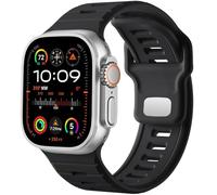 GANYUU Correa de reloj deportiva para Apple Watch Ultra 2/Ultra Band para hombre de 49 mm, 45 mm, 44 mm y 42 mm, correa de repuesto de silicona compatible con iWatch Series SE 9, 8 y 7(Y)