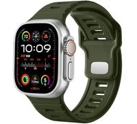 GANYUU Correa de reloj deportiva para Apple Watch Ultra 2/Ultra Band para hombre de 49 mm, 45 mm, 44 mm y 42 mm, correa de repuesto de silicona compatible con iWatch Series SE 9, 8 y 7(J)