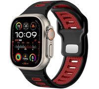 GANYUU Correa de reloj deportiva para Apple Watch Ultra 2/Ultra Band para hombre de 49 mm, 45 mm, 44 mm y 42 mm, correa de repuesto de silicona compatible con iWatch Series SE 9, 8 y 7(V)