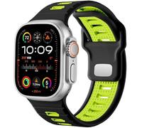 GANYUU Correa de reloj deportiva para Apple Watch Ultra 2/Ultra Band para hombre de 49 mm, 45 mm, 44 mm y 42 mm, correa de repuesto de silicona compatible con iWatch Series SE 9, 8 y 7(Q)