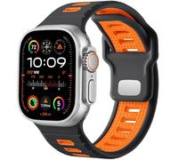 GANYUU Correa de reloj deportiva para Apple Watch Ultra 2/Ultra Band para hombre de 49 mm, 45 mm, 44 mm y 42 mm, correa de repuesto de silicona compatible con iWatch Series SE 9, 8 y 7(E)