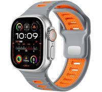 GANYUU Correa de reloj deportiva para Apple Watch Ultra 2/Ultra Band para hombre de 49 mm, 45 mm, 44 mm y 42 mm, correa de repuesto de silicona compatible con iWatch Series SE 9, 8 y 7(A)