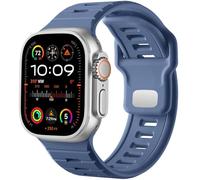 GANYUU Correa de reloj deportiva para Apple Watch Ultra 2/Ultra Band para hombre de 49 mm, 45 mm, 44 mm y 42 mm, correa de repuesto de silicona compatible con iWatch Series SE 9, 8 y 7(B)