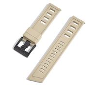 GANYUU Correa de reloj Fluororubber FKM de 20mm y 22mm, correas de reloj impermeables de liberación rápida para cada marca de relojes de buceo(Khaki black,22mm)