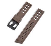 GANYUU Correa de reloj Fluororubber FKM de 20mm y 22mm, correas de reloj impermeables de liberación rápida para cada marca de relojes de buceo(Brown black,22mm)