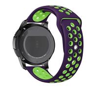 GANYUU Correa de reloj para Galaxy Watch 3, 20mm, 22mm, 45mm/42mm/Active-2 Gear S3 Frontier, pulsera de silicona para Huawei GT/2/2e, 46mm(Purple-lime,20mm watch band)