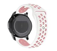 GANYUU Correa de reloj para Galaxy Watch 3, 20mm, 22mm, 45mm/42mm/Active-2 Gear S3 Frontier, pulsera de silicona para Huawei GT/2/2e, 46mm(Pink white,22mm watch band)