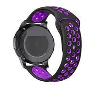 GANYUU Correa de reloj para Galaxy Watch 3, 20mm, 22mm, 45mm/42mm/Active-2 Gear S3 Frontier, pulsera de silicona para Huawei GT/2/2e, 46mm(Black pink,22mm watch band)