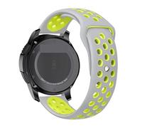 GANYUU Correa de reloj para Galaxy Watch 3, 20mm, 22mm, 45mm/42mm/Active-2 Gear S3 Frontier, pulsera de silicona para Huawei GT/2/2e, 46mm(Gray-yellow,22mm watch band)