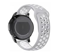 GANYUU Correa de reloj para Galaxy Watch 3, 20mm, 22mm, 45mm/42mm/Active-2 Gear S3 Frontier, pulsera de silicona para Huawei GT/2/2e, 46mm(Gray-white,20mm watch band)