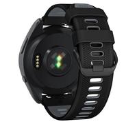 GANYUU Correa de reloj para Garmin Forerunner 265/Forerunner 255/Vivoactive 4/Venu 3/Venu 2, correa de repuesto de silicona de liberación rápida de 22 mm(Black Gray)
