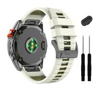 GANYUU Correa de reloj Quickfit Fenix 7X 6X Pro 5X Plus de 26 mm, correa de silicona suave para Garmin Enduro 2/Descent MK2i/MK3i 51 mm/Tactix 7Pro/Epix Pro 51 mm(Grey Green)