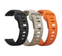 GANYUU Correa de reloj robusta de 3 piezas de 20 mm y 22 mm, correa de reloj de liberación rápida con hebilla cuadrada de metal rediseñada, correas de reloj deportivas de repuesto transpirable de
