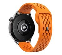 GANYUU Correa de silicona con orificio de 18mm, 20mm y 22mm para Samsung Galaxy Watch 6 5 4, Huawei GT4 3 GT2 pro, pulsera para Garmin Vivoactive 4(Orange,18mm)