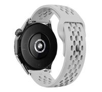 GANYUU Correa de silicona con orificio de 18mm, 20mm y 22mm para Samsung Galaxy Watch 6 5 4, Huawei GT4 3 GT2 pro, pulsera para Garmin Vivoactive 4(Light Gray,22mm)