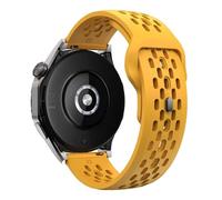 GANYUU Correa de silicona con orificio de 18mm, 20mm y 22mm para Samsung Galaxy Watch 6 5 4, Huawei GT4 3 GT2 pro, pulsera para Garmin Vivoactive 4(Yellow,18mm)