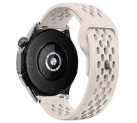 GANYUU Correa de silicona con orificio de 18mm, 20mm y 22mm para Samsung Galaxy Watch 7 FE 6 5 4 para Huawei GT5 4 3 GT2 pro, pulsera para relojes Garmin Vivoactive4(Starlight,20mm)