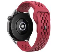 GANYUU Correa de silicona con orificio de 18mm, 20mm y 22mm para Samsung Galaxy Watch 7 FE 6 5 4 para Huawei GT5 4 3 GT2 pro, pulsera para relojes Garmin Vivoactive4(Vermilion,22mm)
