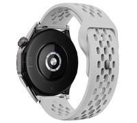 GANYUU Correa de silicona con orificio de 18mm, 20mm y 22mm para Samsung Galaxy Watch 7 FE 6 5 4 para Huawei GT5 4 3 GT2 pro, pulsera para relojes Garmin Vivoactive4(Gray,18mm)