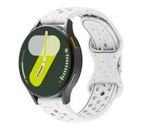 GANYUU Correa de silicona de 18/20/22 mm para Samsung Galaxy Watch7/6/5/4/44/44/40 mm Classic 43/47 mm Pulsera para Huawei 3 4Pro GT3/2E STRAP de reloj(WHITE,22MM)
