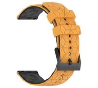 GANYUU Correa de silicona de 20mm y 22mm para Galaxy Watch 7/6/5/4 44/40mm 6 4Classic Gear S3 pulsera Universal para GT3 4Pro(Yellow Black,22mm)