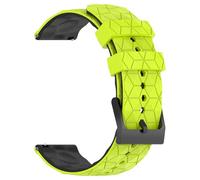 GANYUU Correa de silicona de 20mm y 22mm para Galaxy Watch 7/6/5/4 44/40mm 6 4Classic Gear S3 pulsera Universal para GT3 4Pro(Lime Black,20mm)