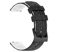 GANYUU Correa de silicona de 20mm y 22mm para Galaxy Watch 7/6/5/4 44/40mm 6 4Classic Gear S3 pulsera Universal para GT3 4Pro(Black White,22mm)