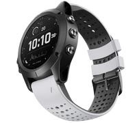 GANYUU Correa de silicona de 22mm para reloj Garmin Fenix 6, 7, 8 Sapphire, 6 Solar, 5 Plus, 4, Forerunner 935, 945, 955, 965(White-black)