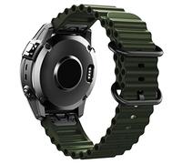 GANYUU Correa de silicona Ocean de 22 mm y 26 mm para Garmin Approach S62, Fenix 5x, 5Plus, Fenix 6x, 6Pro, Fenix 7x, Intinct 1, 2, pulsera de ajuste rápido, correas de reloj D2.(Army green,26mm