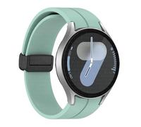 GANYUU Correa de silicona original para Samsung Galaxy Watch 6 Cassic 43 mm 47 mm 5pro 45 mm reloj Fe 4 5 6 7 40 44 mm Pulsera de hebilla magnética Banda de vigilancia(Light Green-B,Watch 7 40 44)