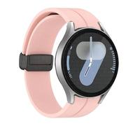 GANYUU Correa de silicona original para Samsung Galaxy Watch 6 Cassic 43 mm 47 mm 5pro 45 mm reloj Fe 4 5 6 7 40 44 mm Pulsera de hebilla magnética Banda de vigilancia(Pink-B,For Watch 4 Series)
