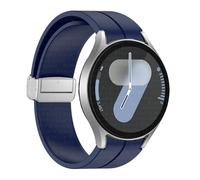 GANYUU Correa de silicona original para Samsung Galaxy Watch 6 Cassic 43 mm 47 mm 5pro 45 mm reloj Fe 4 5 6 7 40 44 mm Pulsera de hebilla magnética Banda de vigilancia(Midnight Blue-S,For Watch 4 Seri