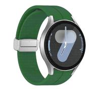 GANYUU Correa de silicona original para Samsung Galaxy Watch 6 Cassic 43 mm 47 mm 5pro 45 mm reloj Fe 4 5 6 7 40 44 mm Pulsera de hebilla magnética Banda de vigilancia(Alfalfa Green-S,Watch 7 FE)