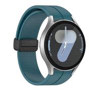 GANYUU Correa de silicona original para Samsung Galaxy Watch 6 Cassic 43 mm 47 mm 5pro 45 mm reloj Fe 4 5 6 7 40 44 mm Pulsera de hebilla magnética Banda de vigilancia(Dark Blue-B,Watch 7 40 44)
